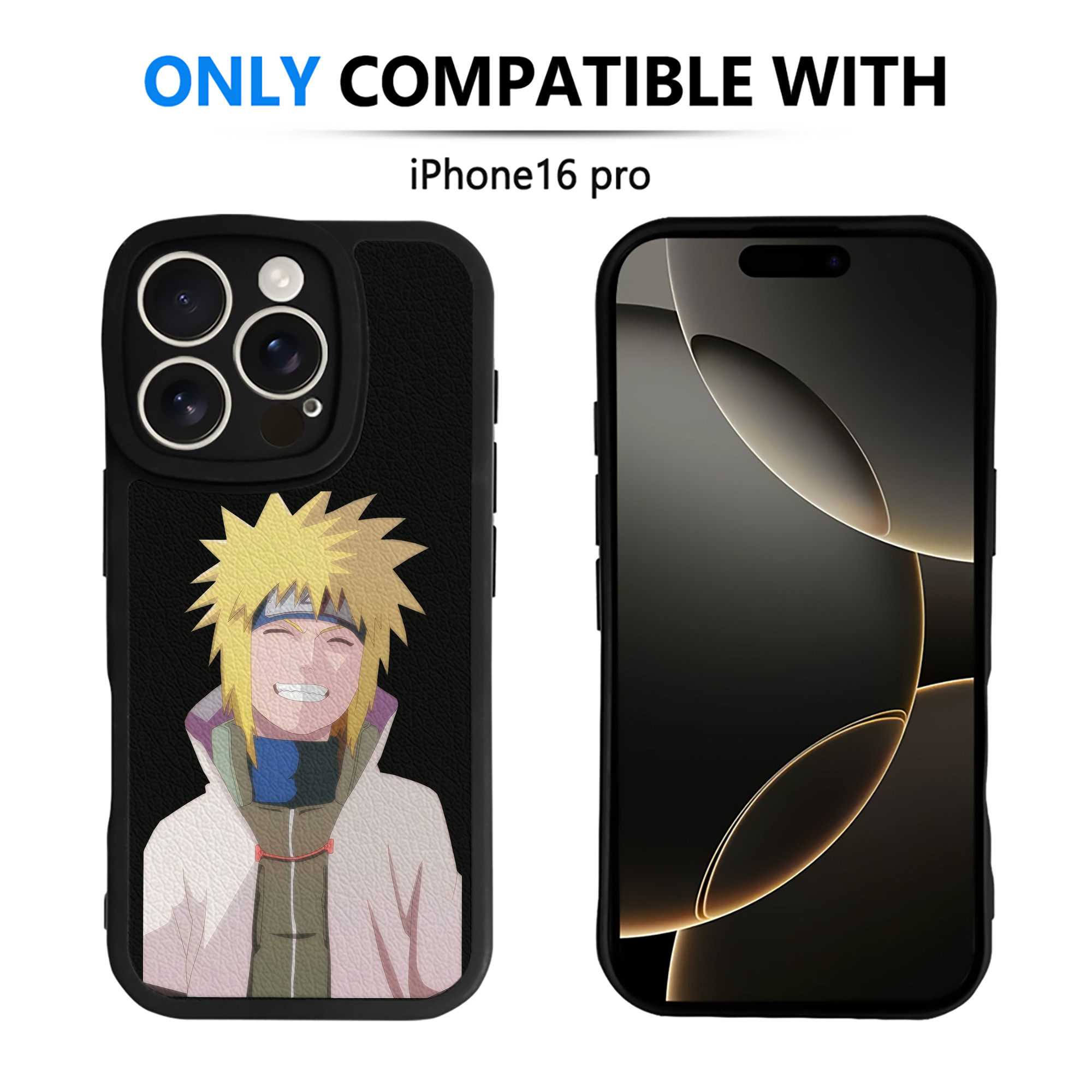（画像用） NARUTO -ナルト- 波風 ミナト Namikaze Minato 【iPhone 16シリーズ対応】シリコンスマホケース（レザー調） 材質：シリコン